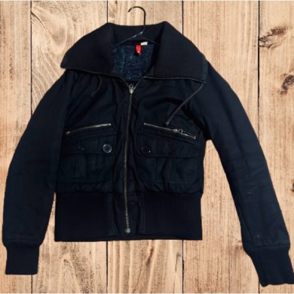 H&M Cropped Insulated Bomber Jacket